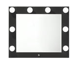 Avery Black Makeup Vanity Set with Lighted Mirror - Crown Mark | Olivia Furniture
