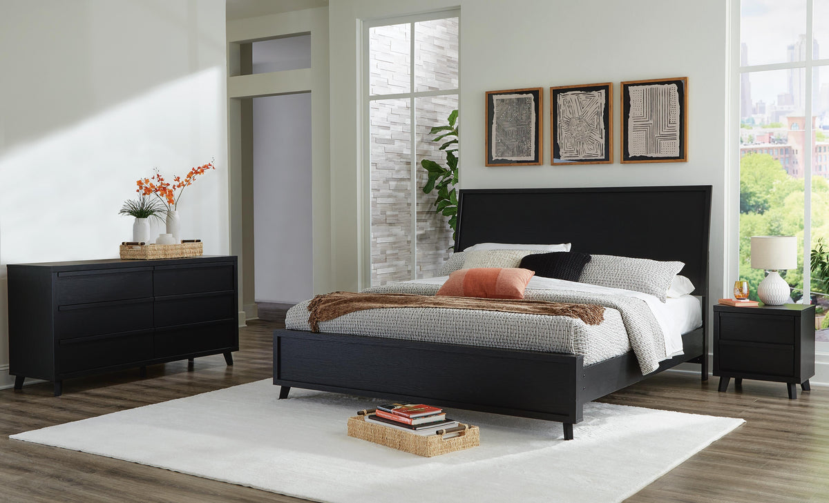 Danziar King Panel Bed, Dresser and Nightstand