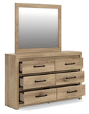 Brozmont Full Panel Bed, Dresser and Mirror