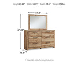 Hyanna King Panel Bed, Dresser, Mirror and 2 Nightstands