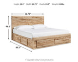 Hyanna Queen Panel Storage Bed with 2 Under Bed Storage Drawer