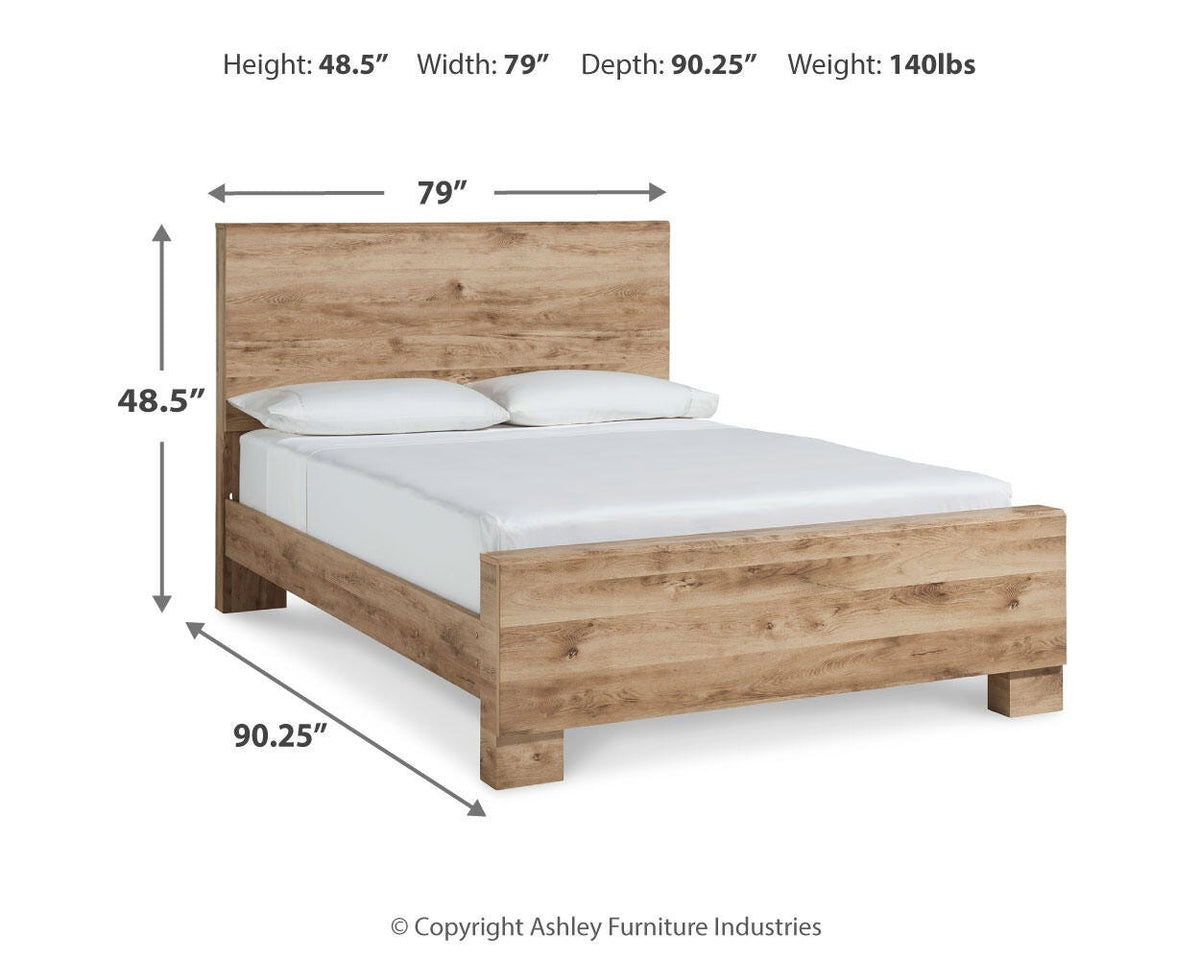 Hyanna King Panel Bed, Dresser, Mirror and 2 Nightstands