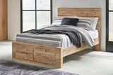 Hyanna Full Panel Storage Bed, Dresser and Mirror