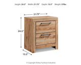 Hyanna King Panel Bed, Dresser, Mirror and 2 Nightstands