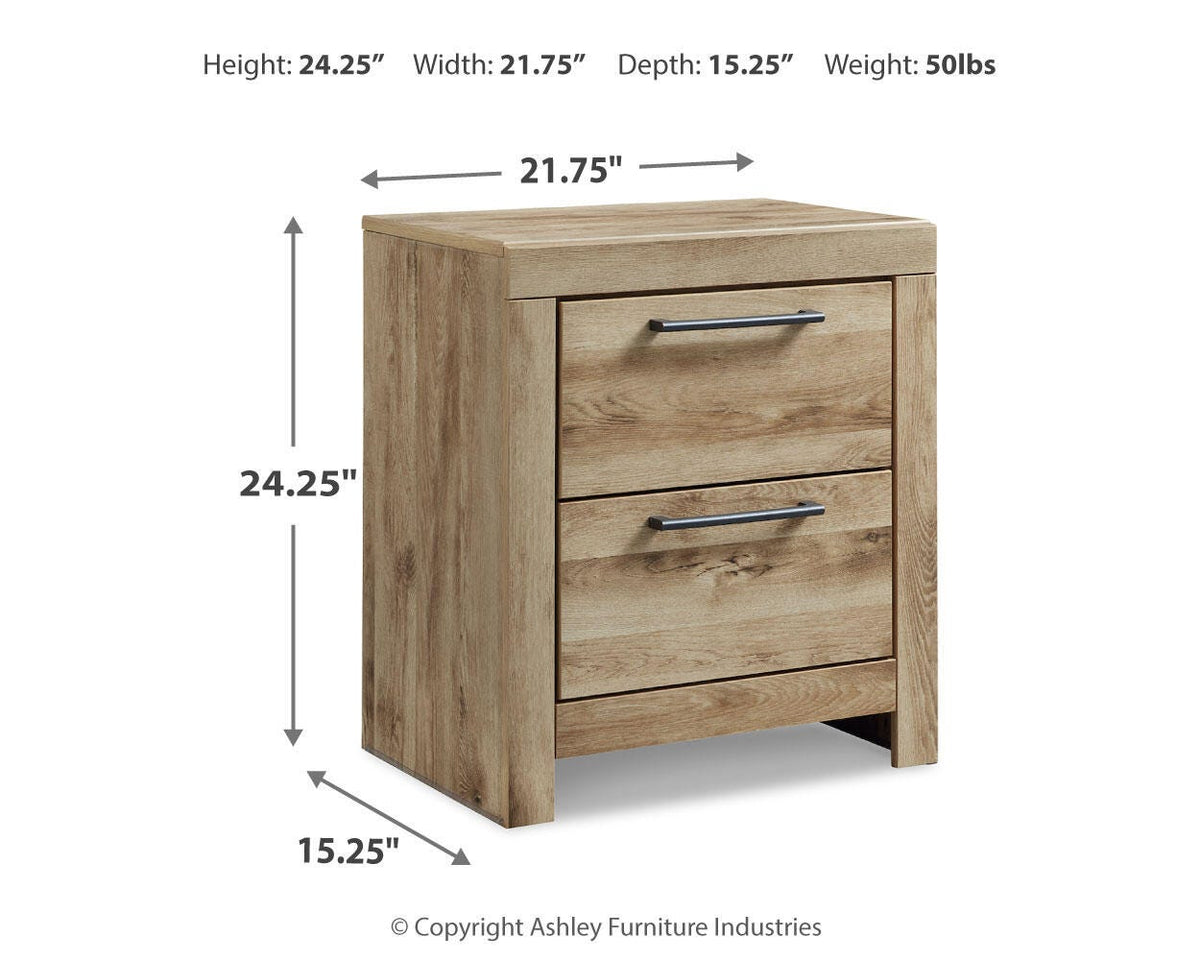 Hyanna Queen Panel Bed with Storage, Dresser, Mirror and Nightstand