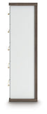 Kendanport King Upholstered Bed, Dresser, Mirror and Chest
