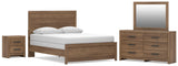 Broachmyn Queen Panel Bed, Dresser, Mirror and Nightstand