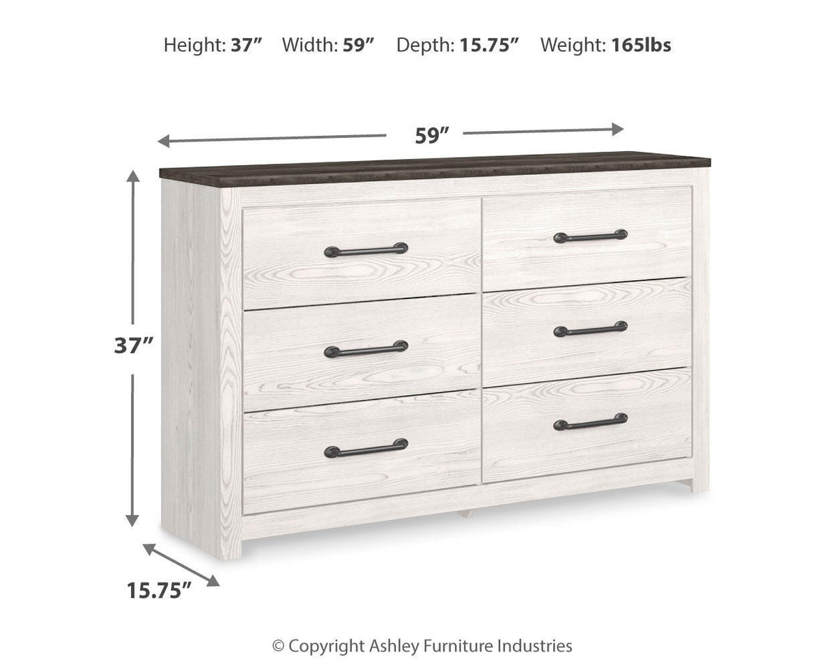 Gerridan King Panel Bed, Dresser and Nightstand