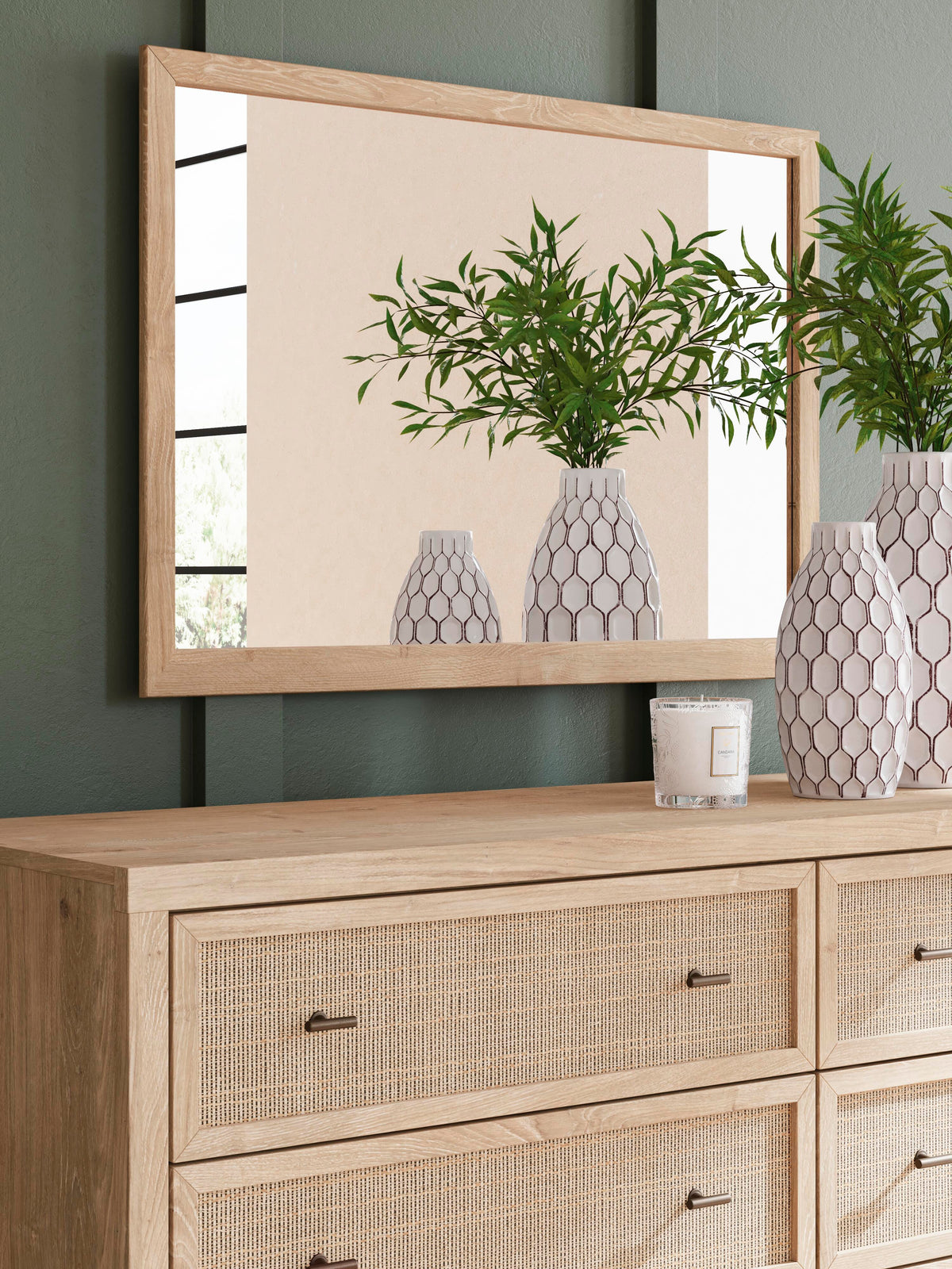 Cielden King Panel Bed, Dresser and Mirror