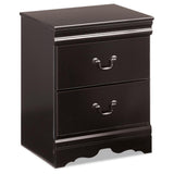 Huey Vineyard Twin Sleigh Bed with Mirroed Dresser and Nightstand