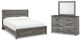 Bronyan King Panel Bed, Dresser and Mirror