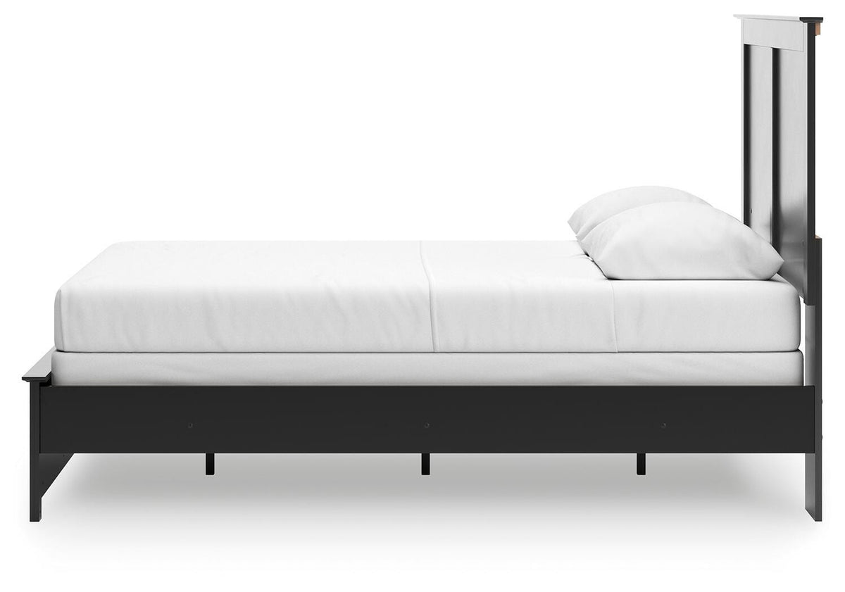 Maribel Queen Panel Bed with Dresser, Mirror and Nightstand