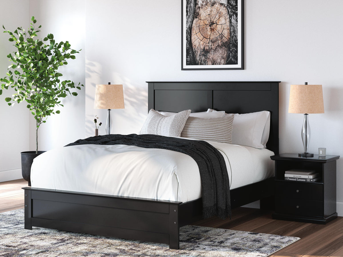 Maribel Queen Panel Bed with Dresser, Mirror and Nightstand