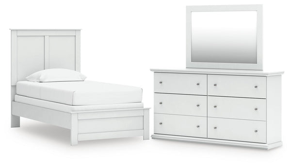 Bostwick Shoals Twin Panel Bed, Dresser and Mirror