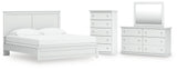 Bostwick Shoals King Panel Bed, Dresser, Mirror and Chest