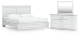 Bostwick Shoals King Panel Bed, Dresser and Mirror