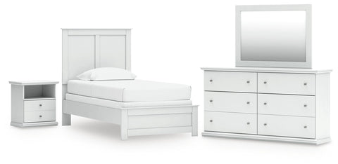 Bostwick Shoals Twin Panel Bed, Dresser, Mirror and Nightstand