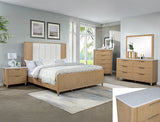 Kara Cerused Natural Bedroom Mirror (Mirror Only) - Crown Mark | Olivia Furniture