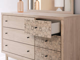 Arloster Full Upholstered Panel Bed, Dresser and Mirror