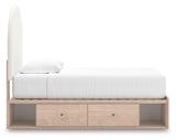 Arloster Twin Upholstered Panel Bed with Storage