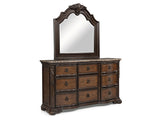 Ludwig Brown Bedroom Mirror (Mirror Only) - Crown Mark | Olivia Furniture