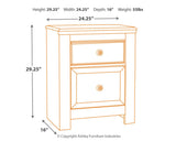 Paxberry Twin Panel Bed, Chest and Nightstand