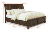 Claribelle Brown Storage Sleigh Bedroom Set