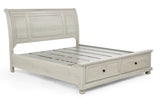 Claribelle White Storage Sleigh Bedroom Set