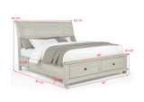 Claribelle White Storage Sleigh Bedroom Set