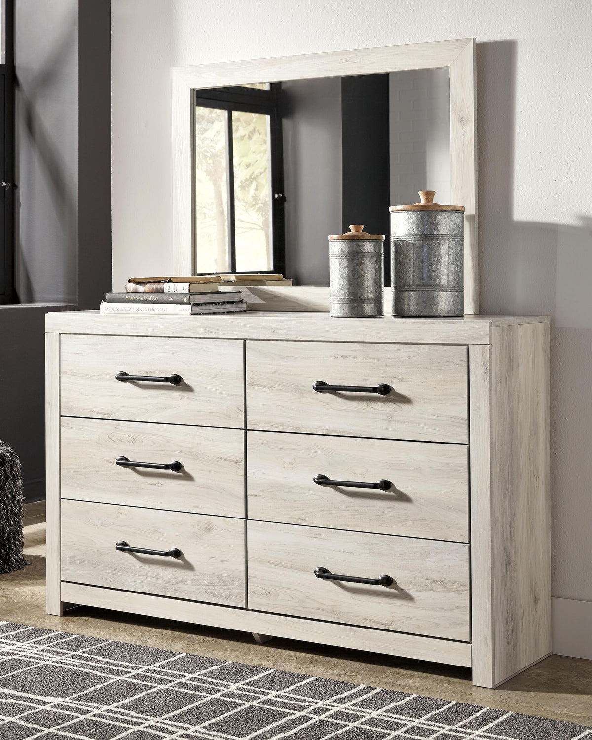 Cambeck King Storage Bed, Dresser, Mirror and 2 Nightstands