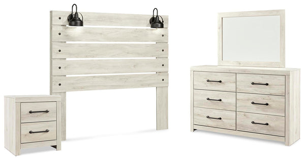 Cambeck Whitewash Panel Headboard Bedroom Set