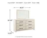Cambeck King Panel Bed with Storage, Dresser, Mirror and Nightstand