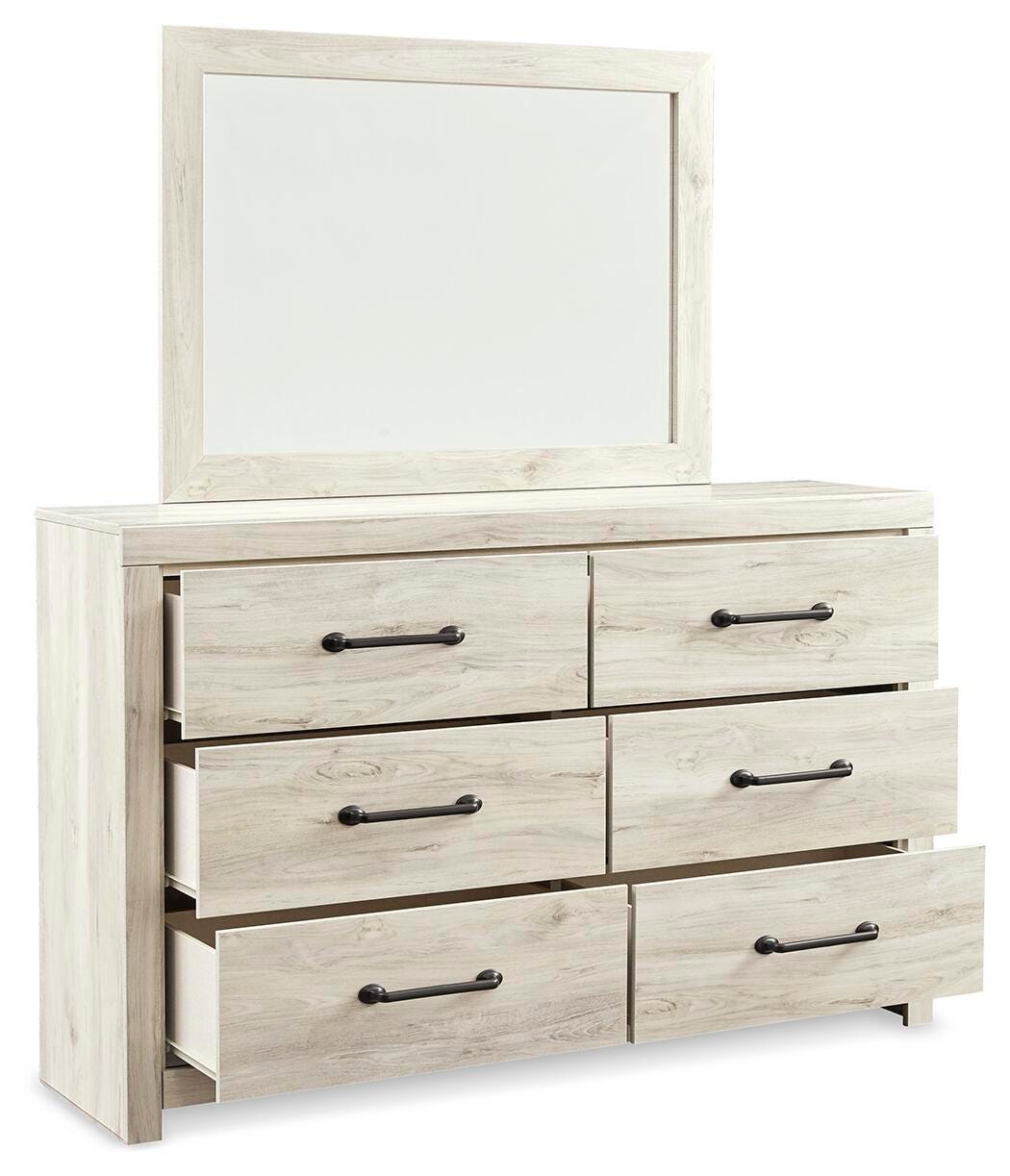 Cambeck King Panel Bed with Storage, Dresser, Mirror and Chest
