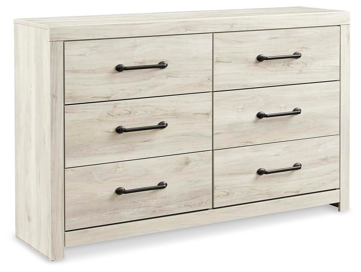 Cambeck Full Panel Bed with Storage, Dresser and Nightstand