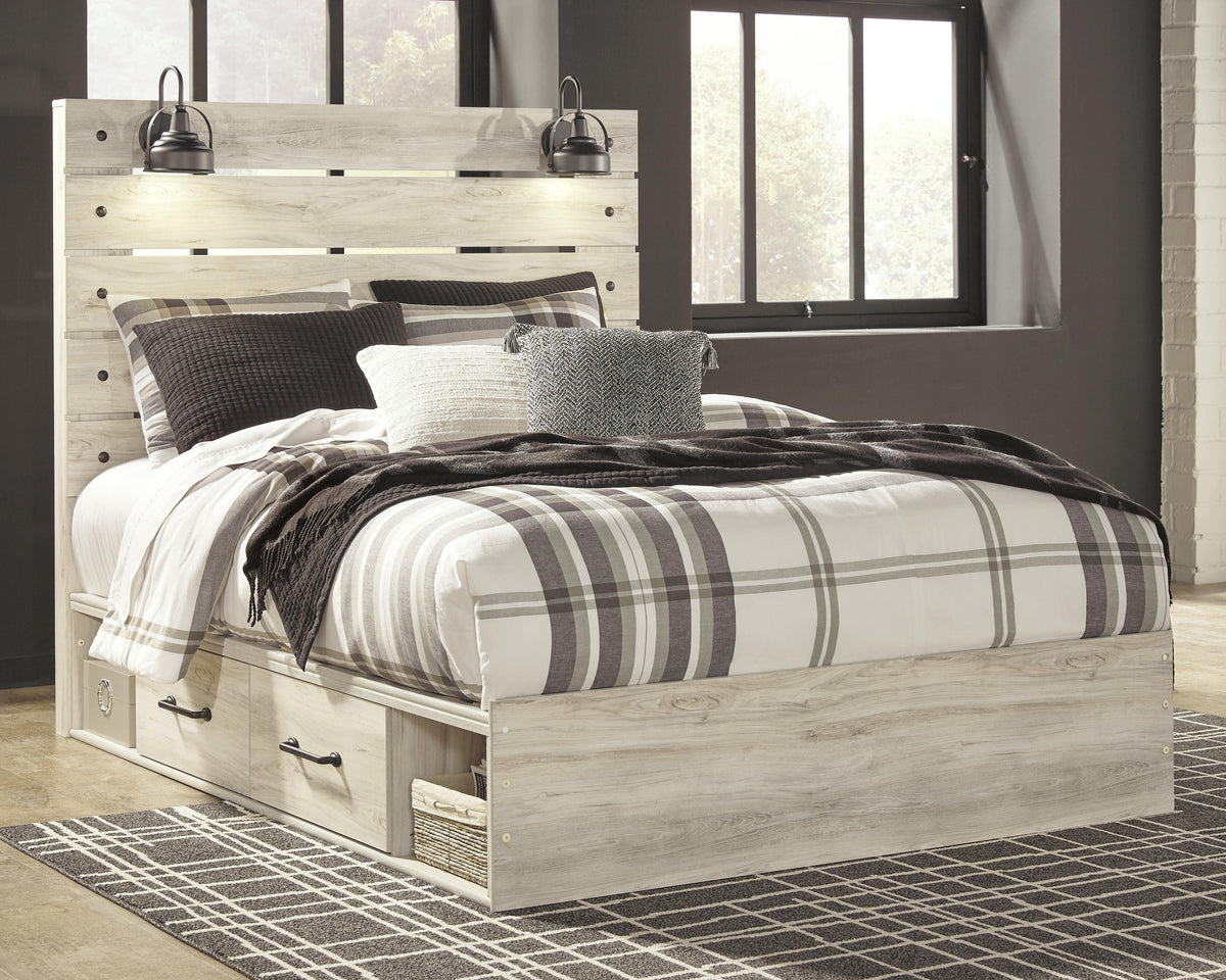 Cambeck Queen Panel Storage Bed, Dresser, Mirror, Chest and Nightstand