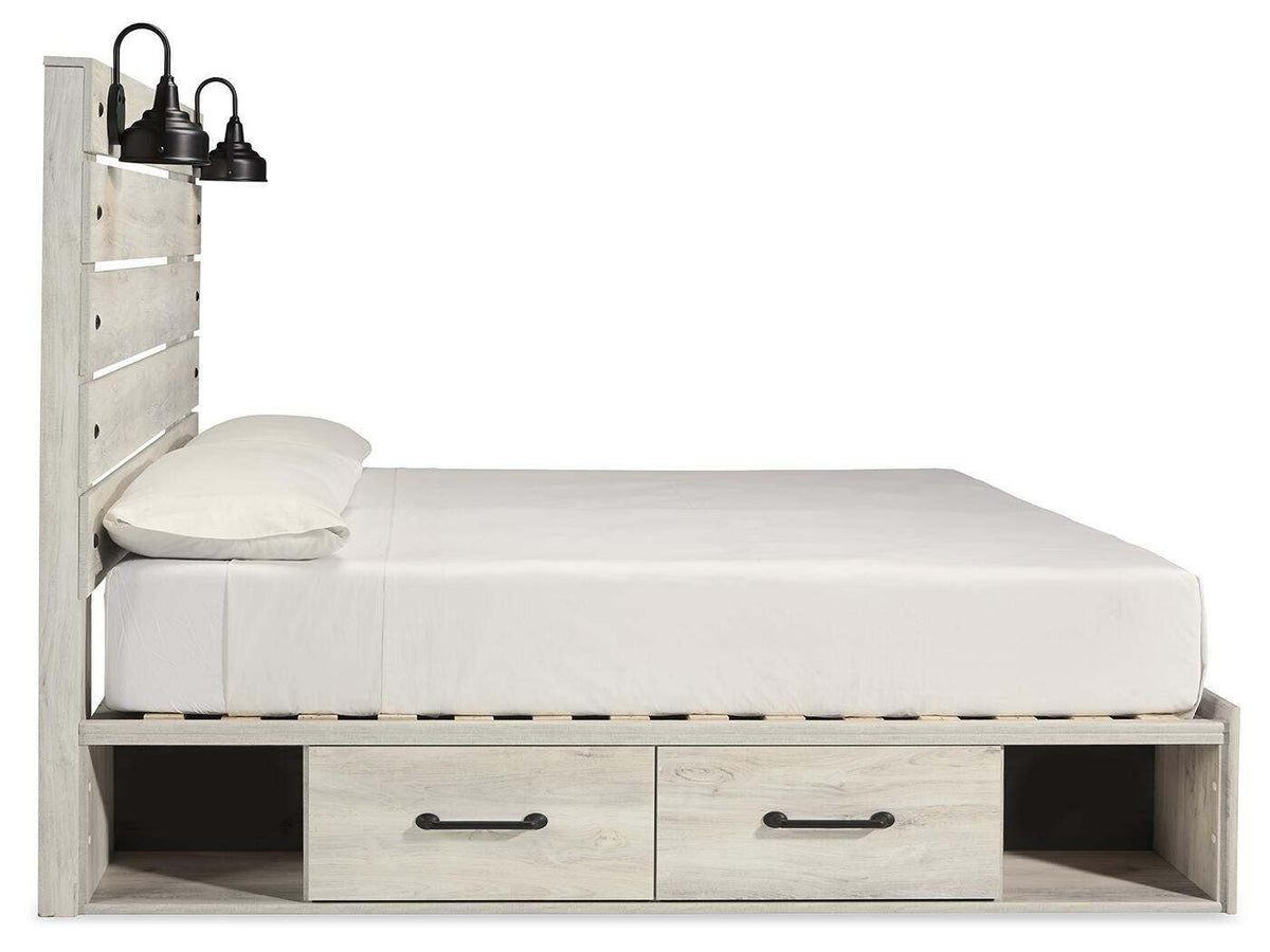 Cambeck King Panel Bed with Storage, Dresser, Mirror and Chest