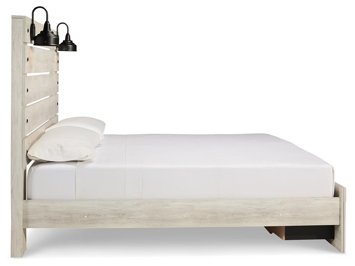 Cambeck King Panel Storage Bed, Dresser, Mirror and Nightstand