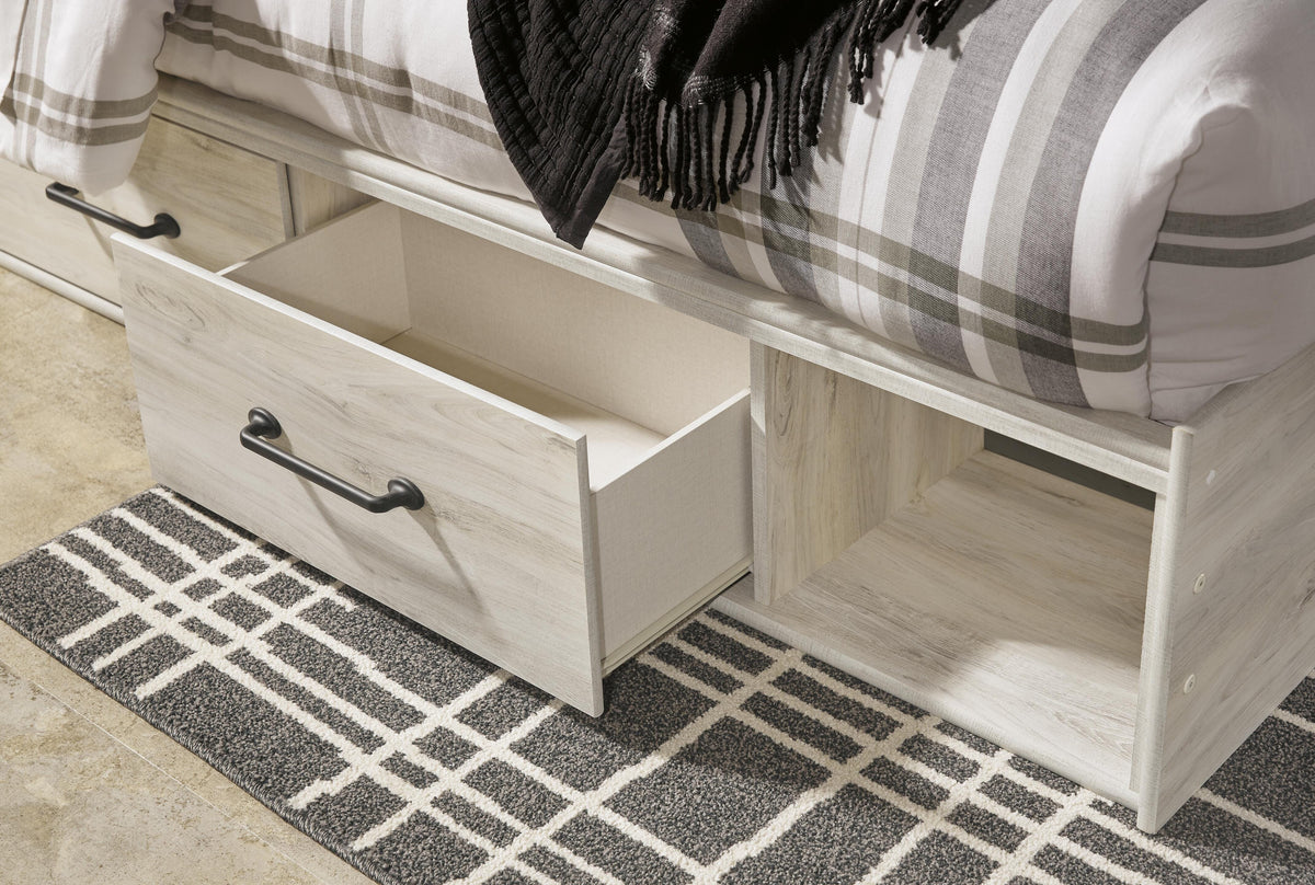 Cambeck King Panel Bed with Storage, Chest and Nightstand
