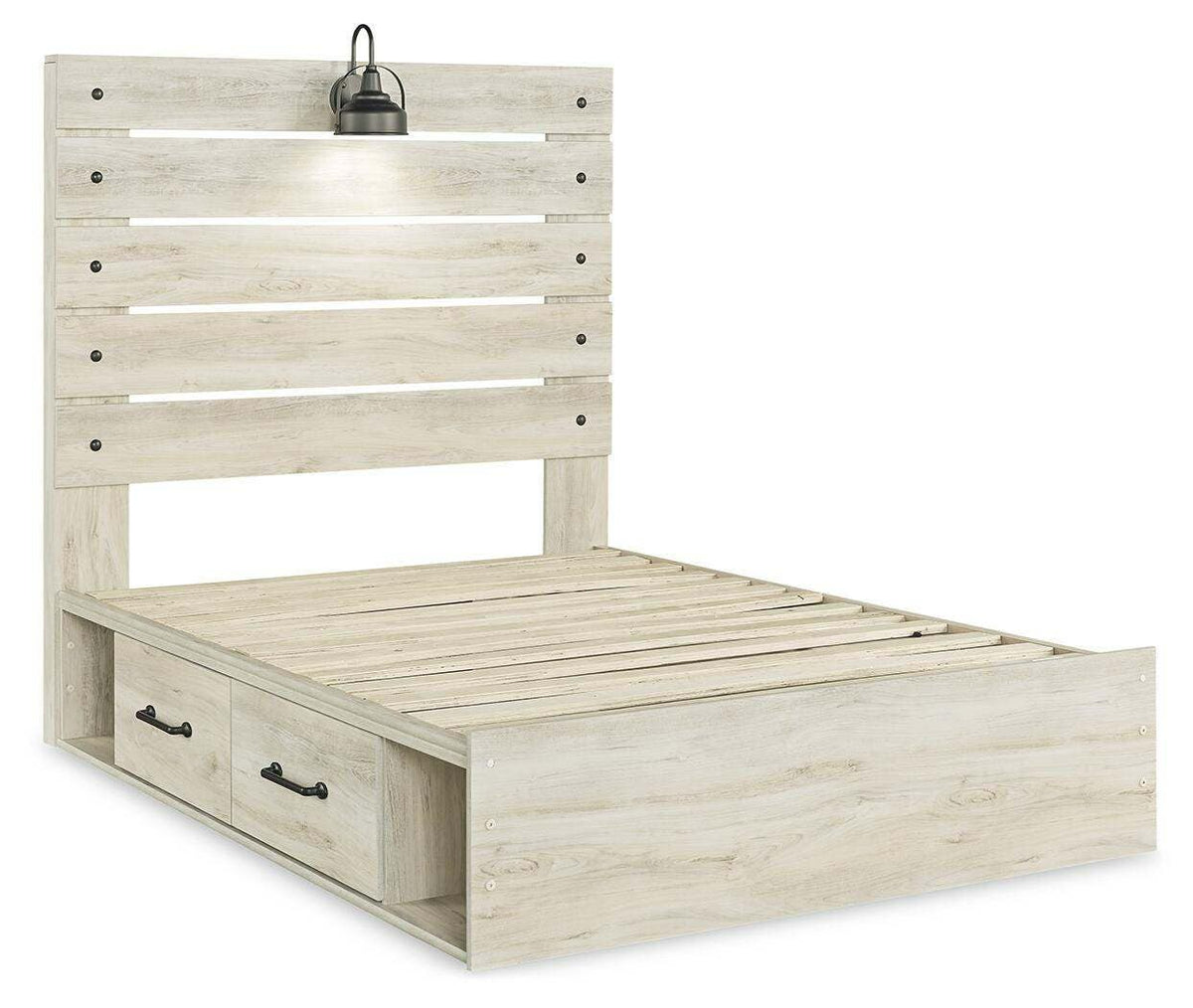 Cambeck Full Panel Bed with Storage, Chest and Nightstand