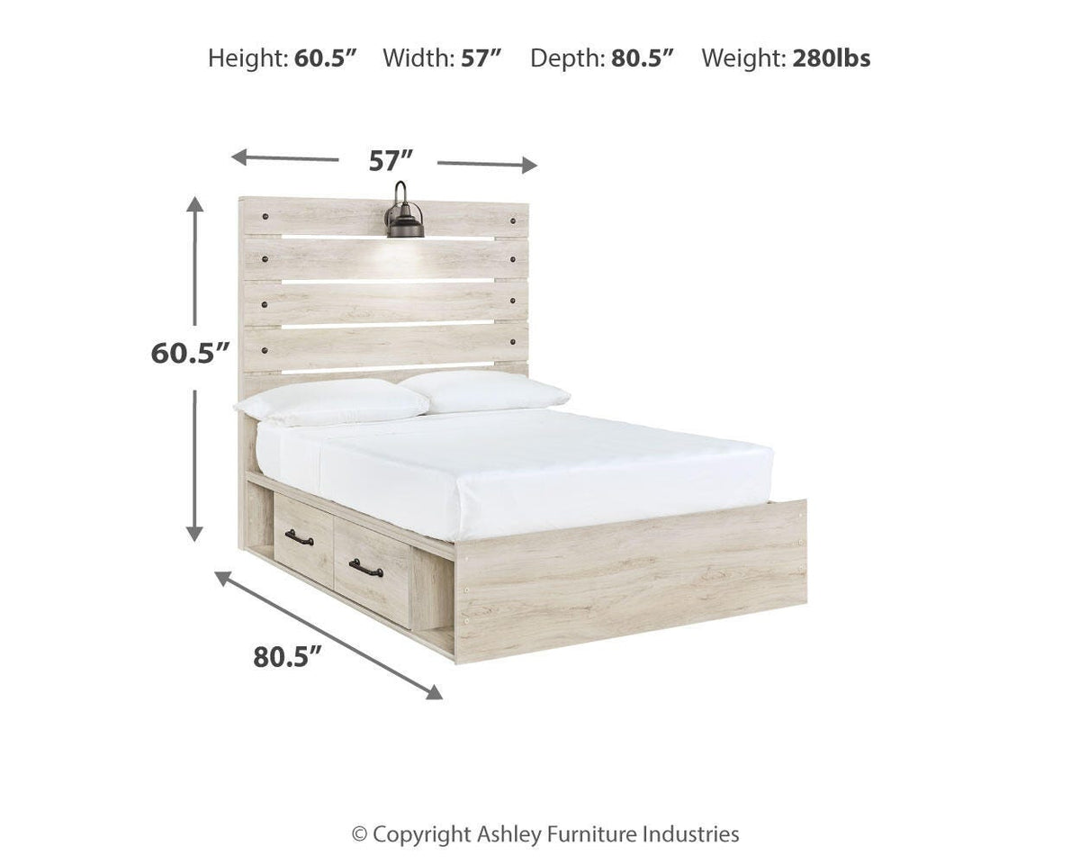 Cambeck Full Panel Bed with 4 Storage Drawers
