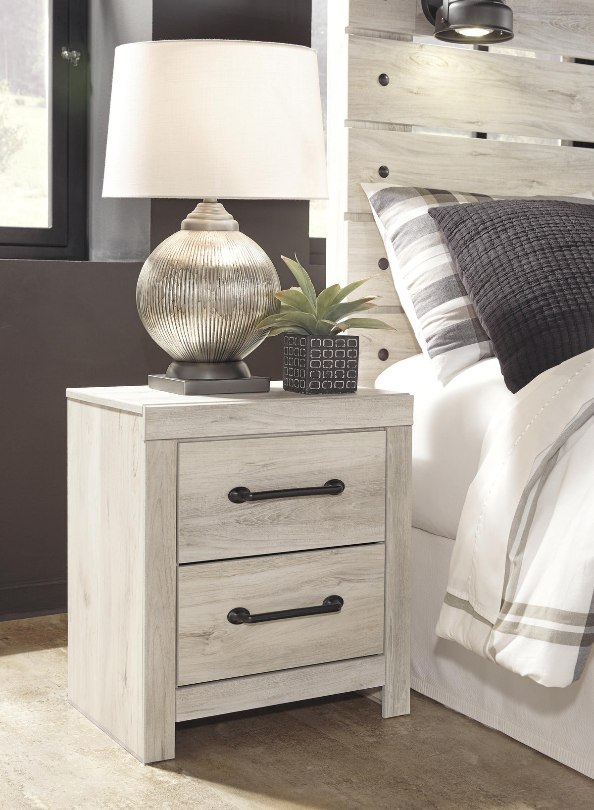 Cambeck King Panel Storage Bed, Dresser, Mirror and Nightstand