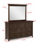 Beckett Brown Dresser Top (Mirror Only) - Crown Mark | Olivia Furniture