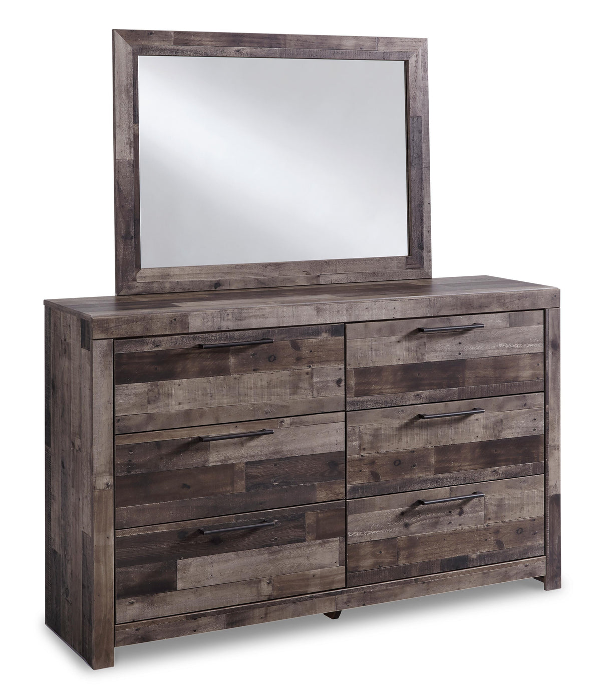Derekson Queen Panel Storage Bed, Dresser, Mirror and 2 Nightstands