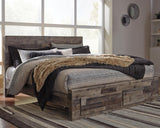 Derekson King Panel Storage Bed, Dresser and Mirror
