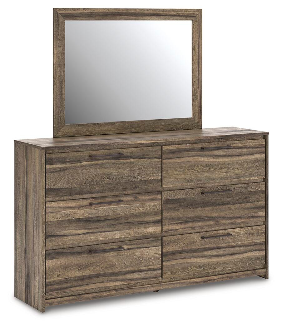 Elbrim Queen Panel Storage Bed, Dresser and Mirror