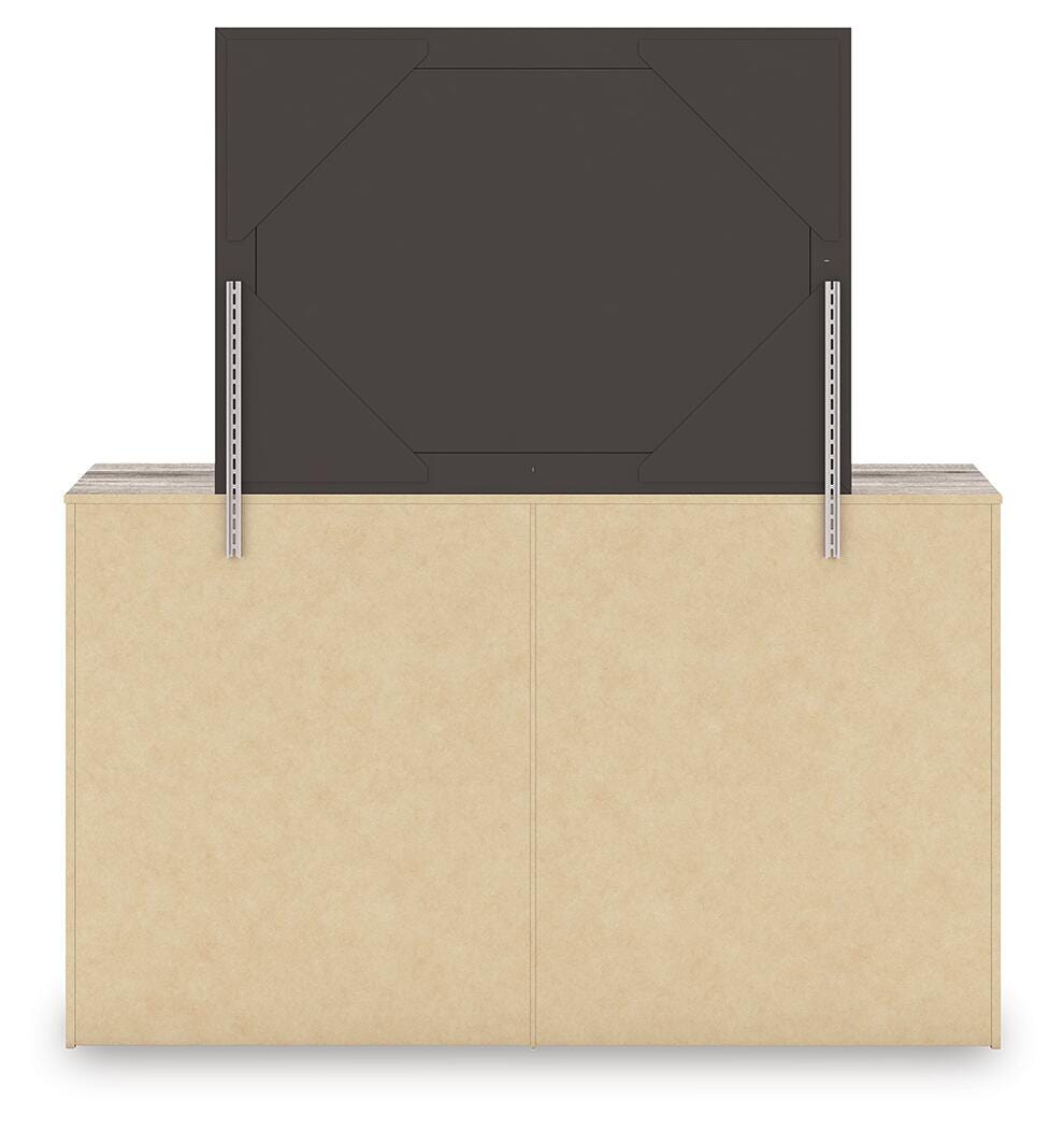 Elbrim Queen Panel Storage Bed, Dresser and Mirror