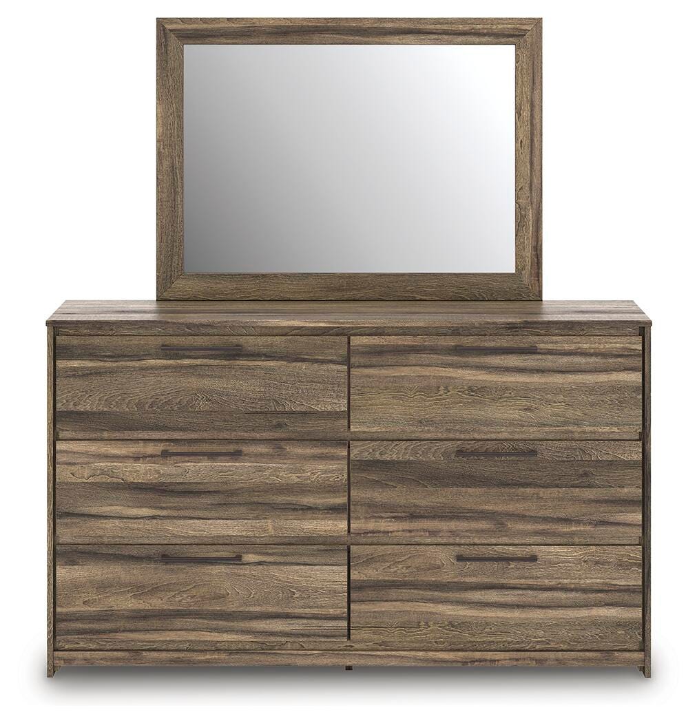 Elbrim Queen Panel Storage Bed, Dresser and Mirror