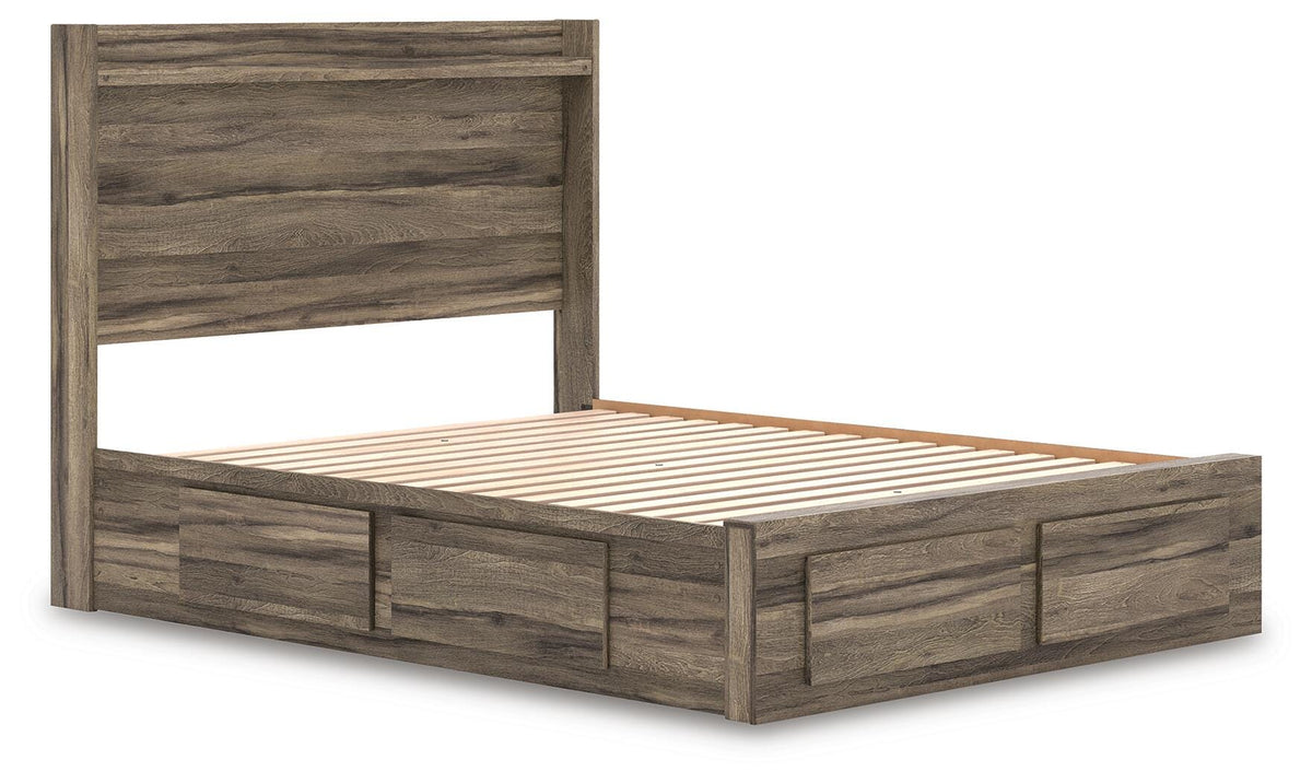 Elbrim Queen Panel Storage Bed, Dresser and Mirror