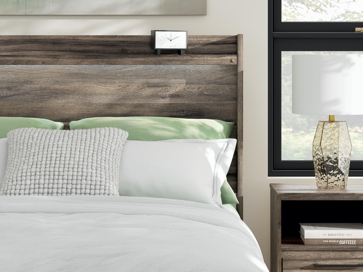 Elbrim Queen Panel Storage Bed, Dresser and Mirror