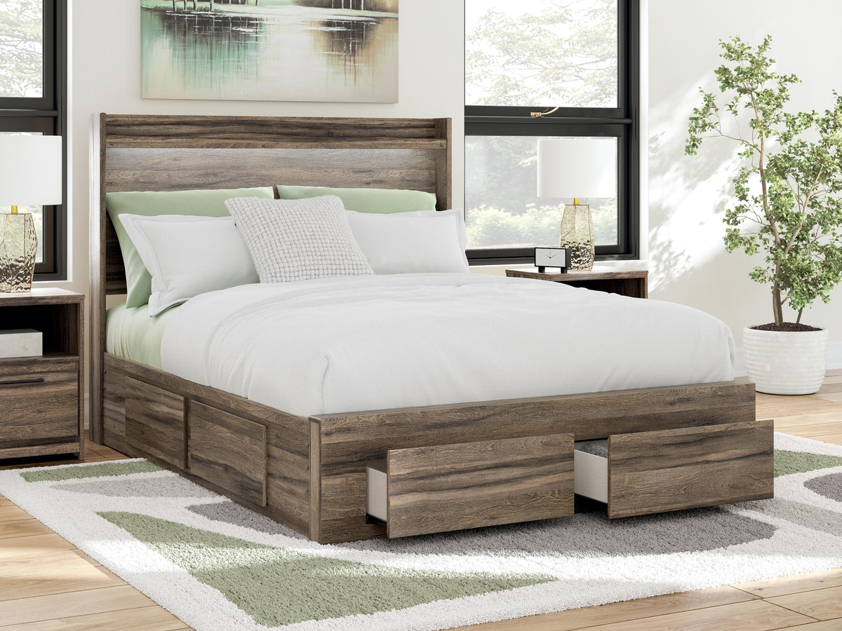 Elbrim Queen Panel Storage Bed, Dresser and Mirror